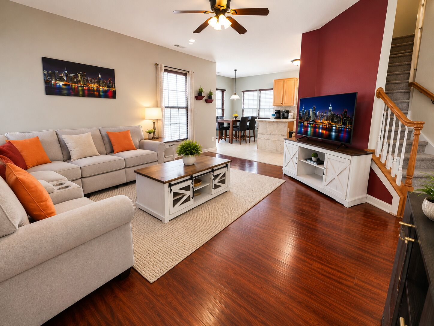 Smart TV, books, offices