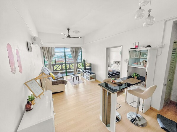 Comfort Apartment, Balcony, City View | Living area - Melaka Mahkota Unit (Malacca City)