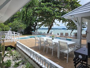 Outdoor dining - Absolutely Beach Front with Amazing View 4 Bedrooms Villa Rawai Beach, Phuket (Phuket)