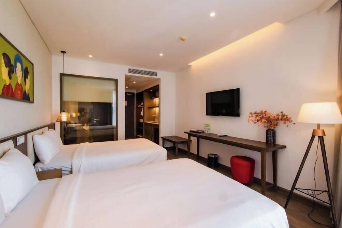 1 dormitorio, ropa de cama de alta calidad, edredones de plumas