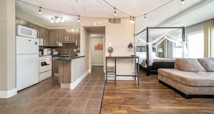 Charming Apartment Near Rogers Place with Parking, WiFi, AC in Downtown Edmonton