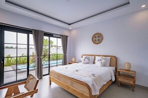 别墅, 3 间卧室, 露台, 泳池景观 | 3 多间卧室、埃及棉床单、高档床上用品、客房内保险箱