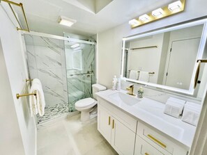 Hair dryer, towels