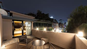 Chambre double (Terrace Suite Jacuzzi) | Terrasse/patio