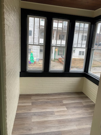 Interior. All one floor Charming large 2 bedroom, LR, sunroom, kitchen 2 baths wt laundry.