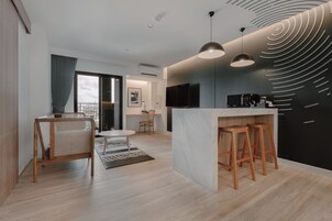 Desk, laptop workspace, free WiFi