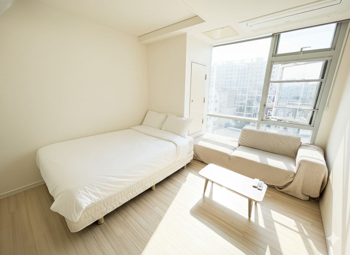 Quarto casal standard, 1 cama de casal, para não fumantes, cozinha (self-service check-in) | Espaço de trabalho para notebook, quartos à prova de som