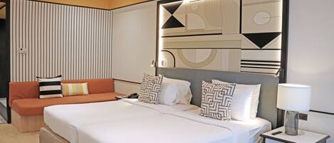 Superior Twin Room | Minibar, in-room safe, laptop workspace, blackout curtains