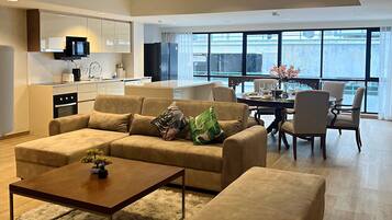 3 Bedrooms Exclusive Apartment (Unit 503) | Living area | 46-inch Smart TV with digital channels