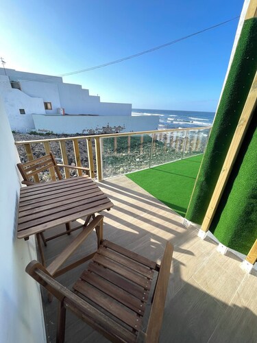 Seafront getaway: Holiday home on the beach in the north of the island.