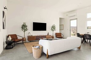 TV, foosball, offices