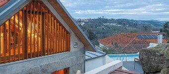 Cozy chalet in amazing Amarante with heated pool all year round and fireplace