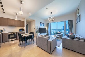 Superior Apartment, Balcony | Living area