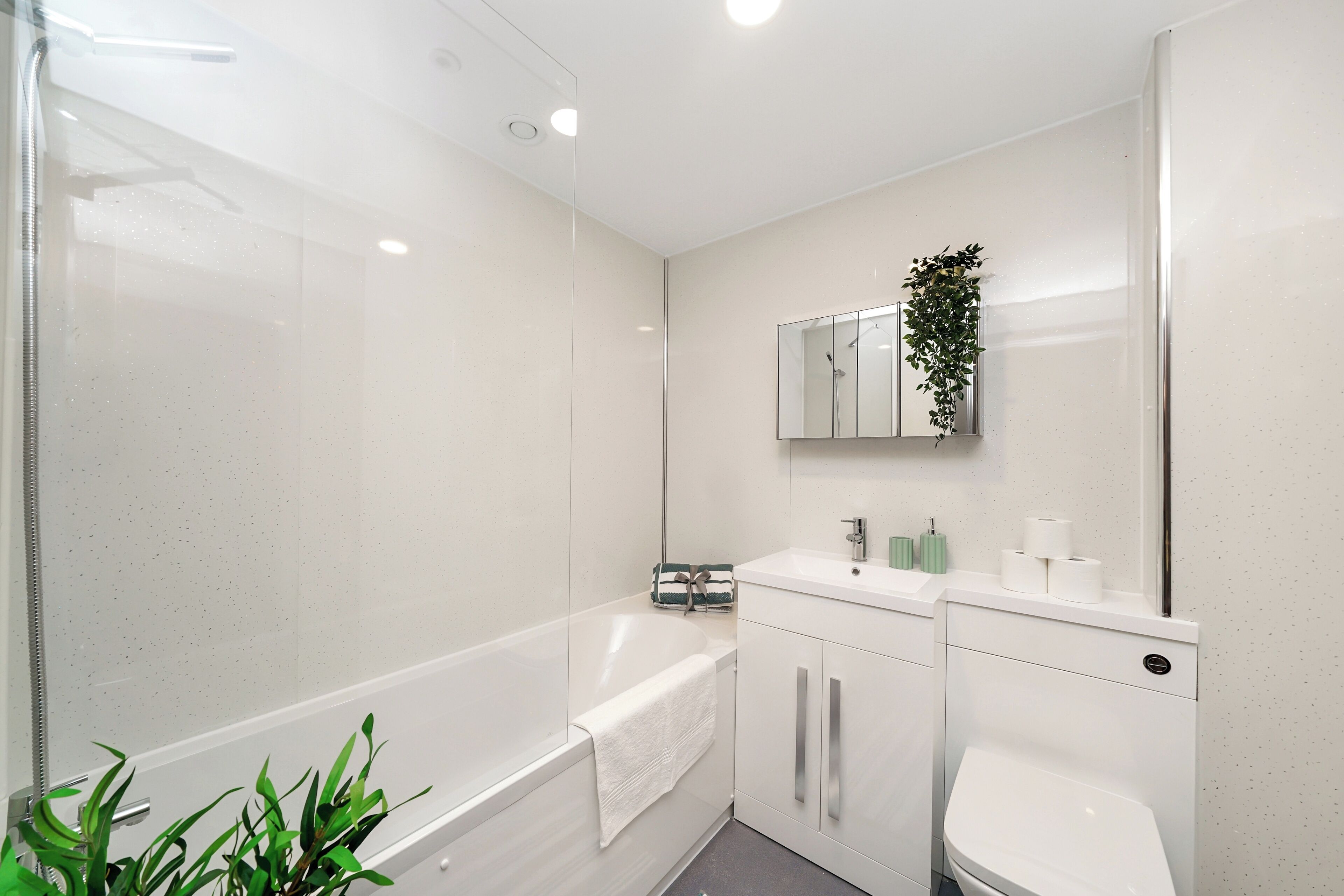 Apartment | Bathroom | Shower, towels, toilet paper