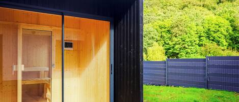 Exclusive lakás, 2 hálószobával, szauna | Terasz/udvar