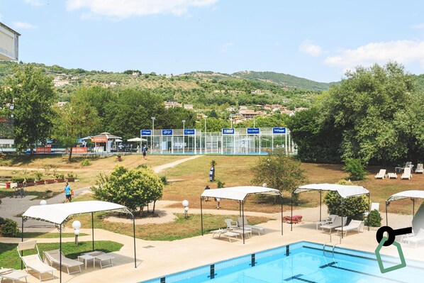 Indoor pool, seasonal outdoor pool