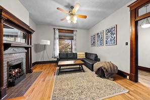 House, Multiple Beds, Kitchen, Garden View (Bella Notte Columbus) | Living area | 42-inch flat-screen TV with digital channels, fireplace