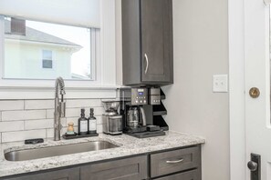 House, Multiple Beds, Patio, Garden View (Bridgetown Bungalow) | Private kitchen | Fridge, microwave, oven, stovetop - Bridgetown Bungalow West Cincy (Cincinnati)