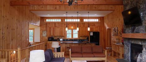 Smart TV, fireplace