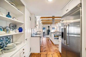 Fridge, microwave, oven, stovetop - Large waterfront home with direct beach access! (Dennis)