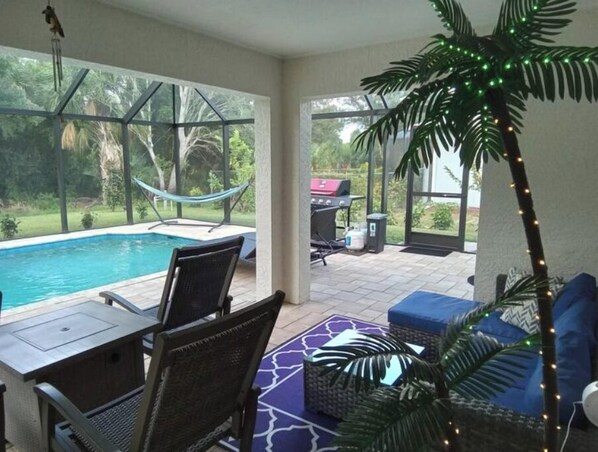 Piscine extérieure, piscine chauffée