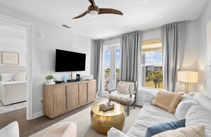 Condo, Multiple Beds (Gulf Place Residences 203) | Living area | TV - Gulf Place Residences 203 (Santa Rosa Beach)