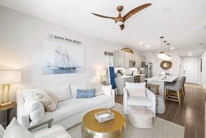 Condo, Multiple Beds (Gulf Place Residences 203) | Living area | TV - Gulf Place Residences 203 (Santa Rosa Beach)