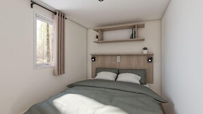 Comfort Mobile Home | Cribs/infant beds, WiFi, bed sheets - Camping Château de l'Hom (Saumane)