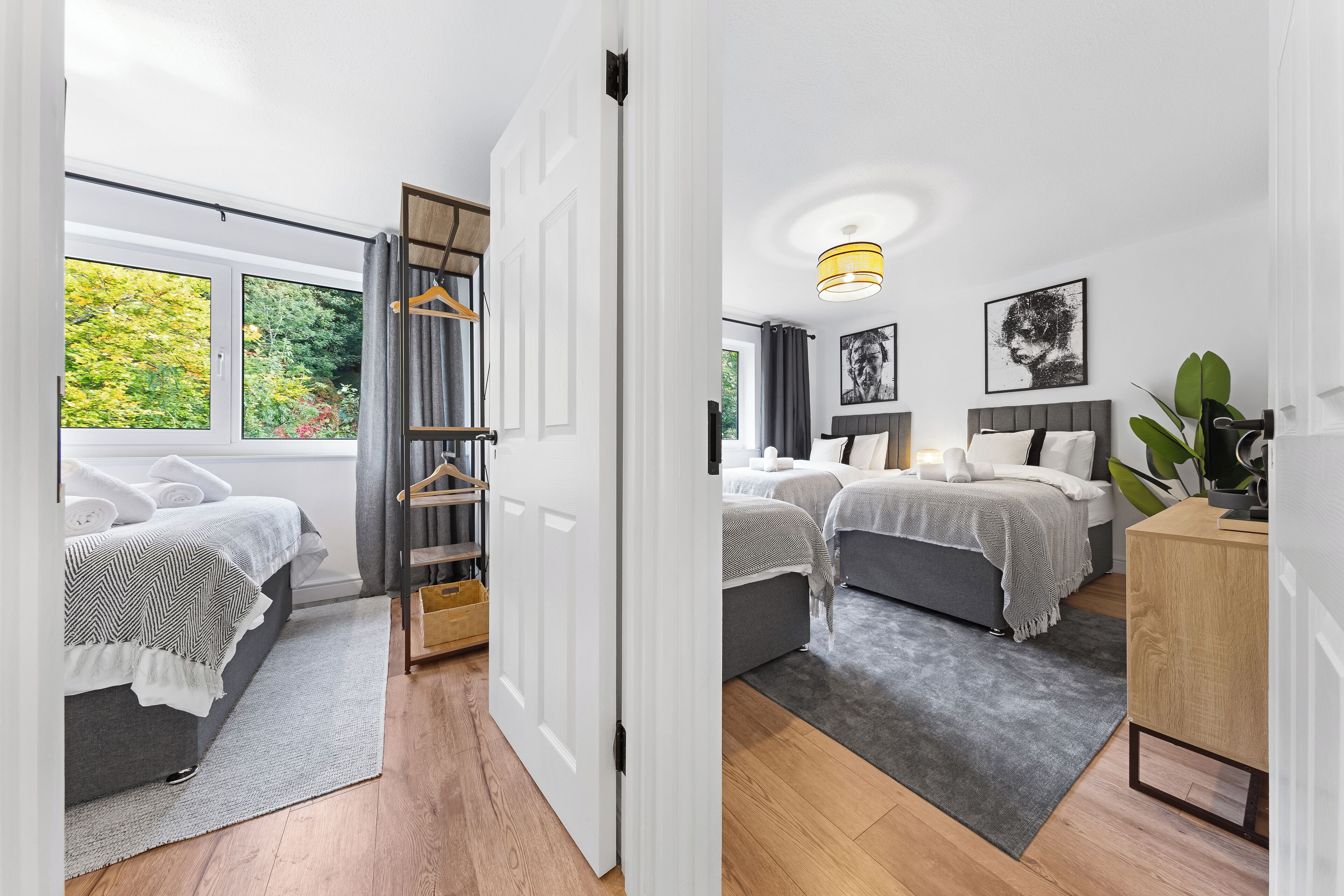 2 soverom, strykejern/-brett, reiseseng for barn og wi-fi (inkludert)