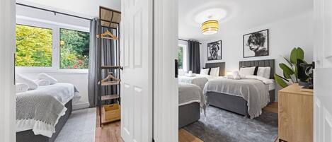 2 soverom, strykejern/-brett, reiseseng for barn og wi-fi (inkludert)