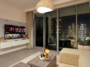 TV, video games, foosball, stereo