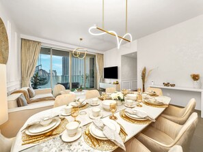 Dining - Skyline Majestic 4BR | Burj & Fountain Views | PS5 (Dubai)