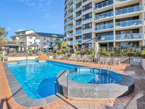 A heated pool