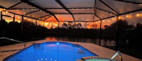 Outdoor pool, a heated pool