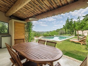 Outdoor dining - La Belle échappée: Holiday rental with pool in Menerbes (Ménerbes)