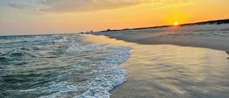 在海滩