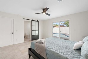 4 dormitorios, tabla de planchar con plancha, wifi y ropa de cama