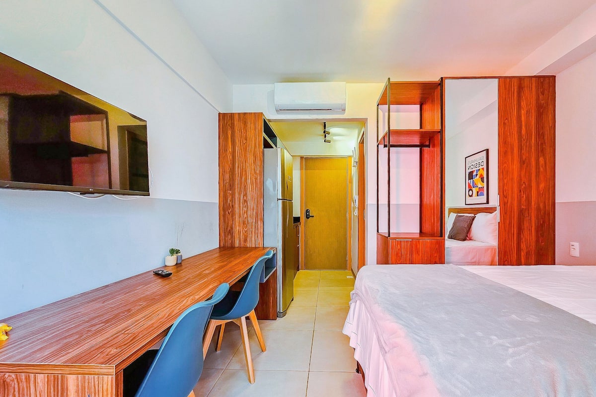 Apartamento | 1 dormitorio, espacio para trabajar con un portátil, cortinas opacas