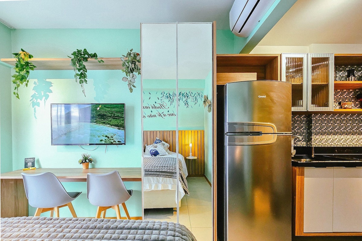 1 bedroom, laptop workspace, blackout curtains, iron/ironing board