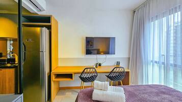 Studio | 1 slaapkamer, een laptopwerkplek, verduisterende gordijnen