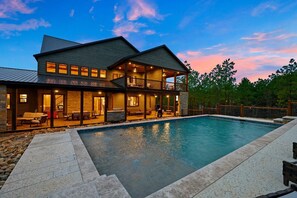 Outdoor pool, a heated pool - Rare Breed | 8 Bedrooms | Pool | Pickleball | Playset | EV Outlet (Broken Bow)