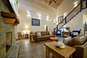 Smart TV, fireplace, video games