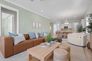 Smart TV, books, offices, printers - Chic Coastal Retreat  Water Views • Pool • Fire Pit • Steps to Beach (Orange Beach)