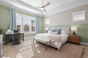 4 bedrooms, desk, iron/ironing board, free WiFi - Chic Coastal Retreat  Water Views • Pool • Fire Pit • Steps to Beach (Orange Beach)