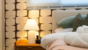 4 habitaciones, cuna de viaje, wifi gratis y ropa de cama