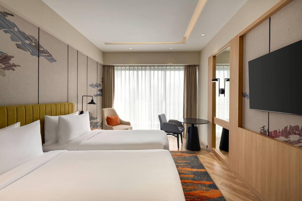 Sábanas de algodón egipcio, ropa de cama de alta calidad y minibar 