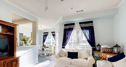 Village of Five Points pet friendly condo with pool, gym, and tennis access