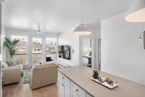 Smart TV, fireplace, video games