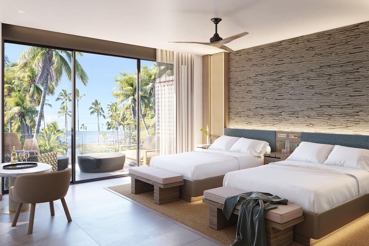 Premium bedding, down comforters, pillowtop beds, laptop workspace