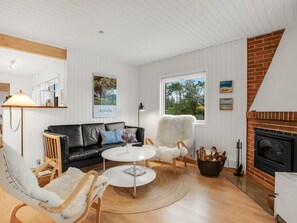 Televisión y chimenea 